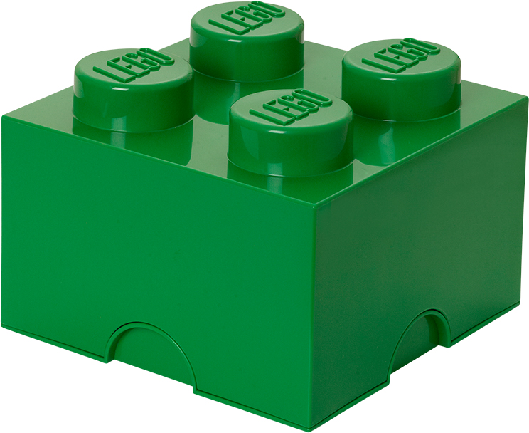 レゴ ストレージボックス ブリック 4 ダークグリーン | レゴ社公認